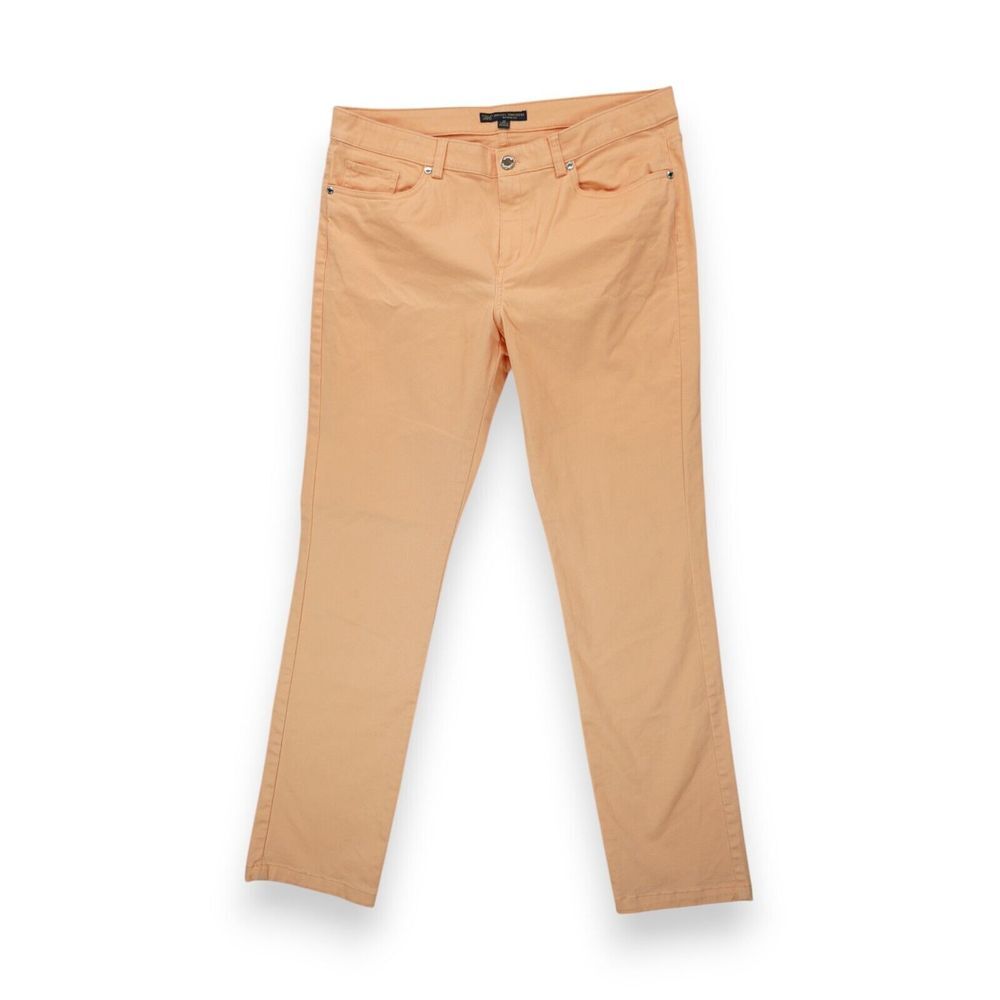 Brooks Brothers Pants Womens Size 12 Orange Natalie Fit Straight Leg